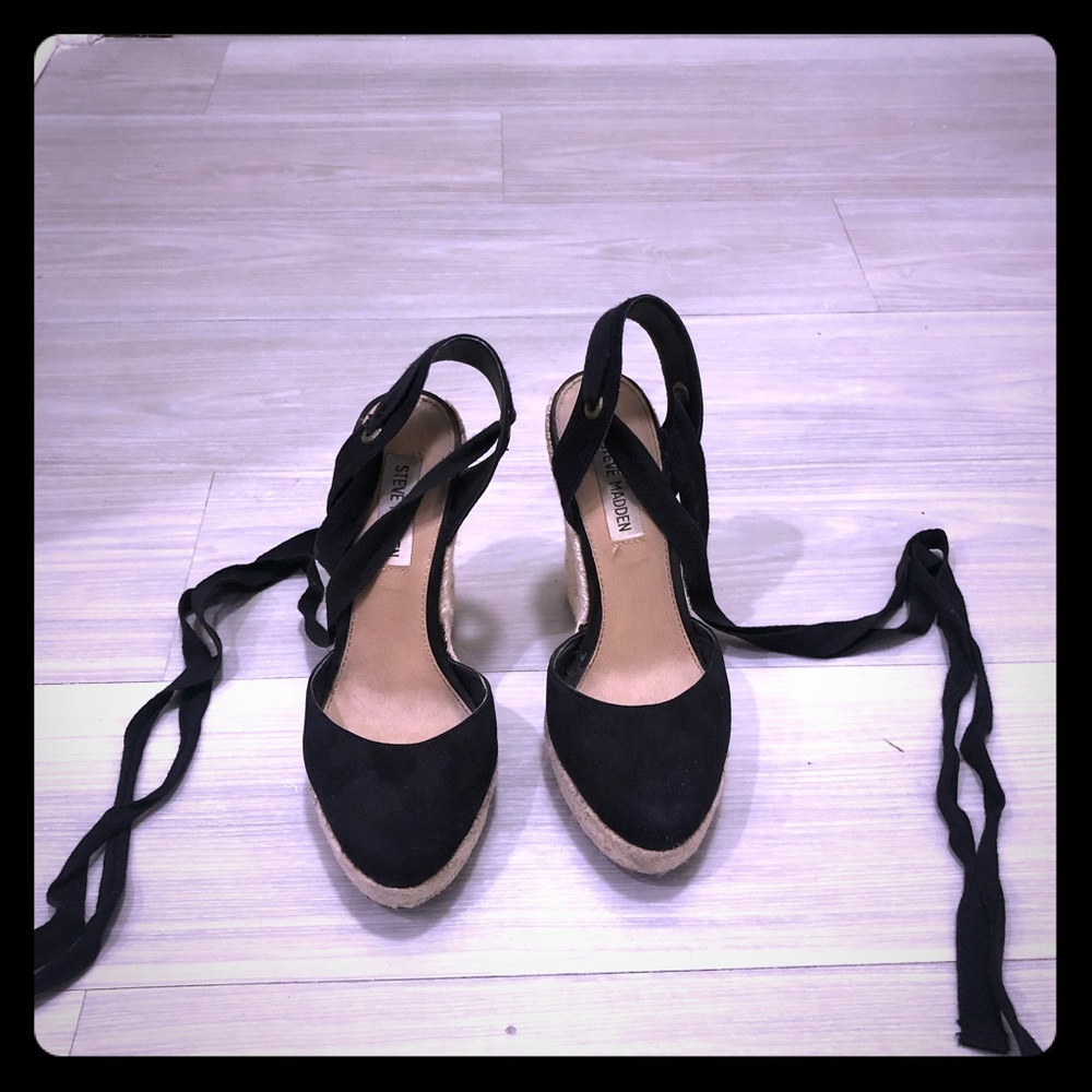 Steve Madden Lace up Espadrille Wedge size 6M